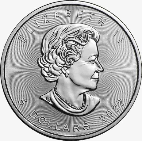 Серебряная монета Кленовый Лист 1 унция 2022 (Maple Leaf)