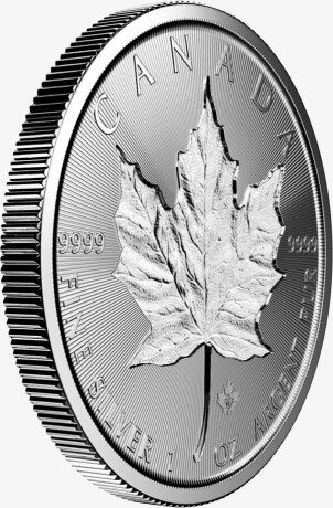 Серебряная монета Кленовый Лист 1 унция 2018 Углубленный Рисунок (Incuse Coin)