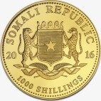 Золотая монета Африканская Дикая Природа Сомалийский Слон 1 унция 2016