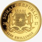 Золотая монета Африканская Дикая Природа Сомалийский Слон 1 унция 2017