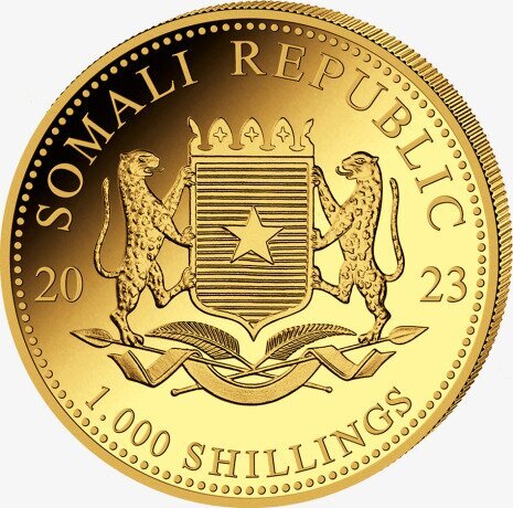 1 oz Słoń Somalijski Złota Moneta | 2023