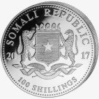 Серебряная монета Сомалийский Слон 1 унция 2017