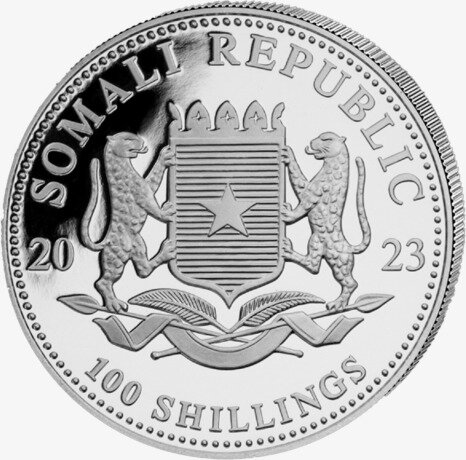 Серебряная монета Африканская Дикая Природа Сомалийский Слон 1 унция 2023