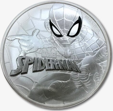 Серебряная монета Человек Паук 1 унция 2017 (Spider-Man™)