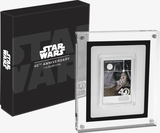 Серебряная монета Звездные Войны 1 унция 40-летний Юбилей (Star Wars 40th Anniversary)