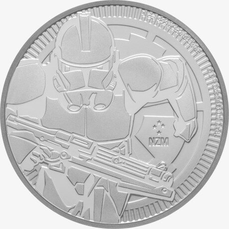 Серебряная монета Звездные Войны Солдат Клон 1 унция 2019 (STAR WARS Clone Trooper)