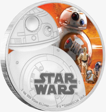 1 Uncja STAR WARS The Force Awakens - BB-8™ | Srebrna Moneta | 2016