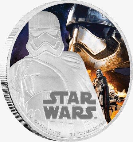 Серебряная монета Звездные Войны Пробуждение Силы - Капитан Фазма™ 1 унция 2016 (STAR WARS Captain Phasma)