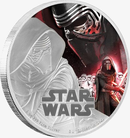 Серебряная монета Звездные Войны Пробуждение Силы - Кило Рен™ 1 унция 2016 (STAR WARS Kylo Ren)