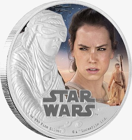 Серебряная монета Звездные Войны Пробуждение Силы - Рей™ 1 унция 2016 (STAR WARS Rey)