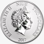 Серебряная монета Пароходик Вилли 1 унция 2017 (Steamboat Willie)