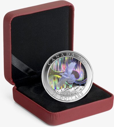 Серебряная монета Ворон 1 унция 2015 Proof