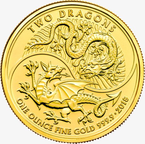 1 oz Due Draghi d'oro (2018)