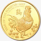 Золотая монета Лунар Великобритании Год Петуха 1 унция 2017 (Lunar UK Rooster)