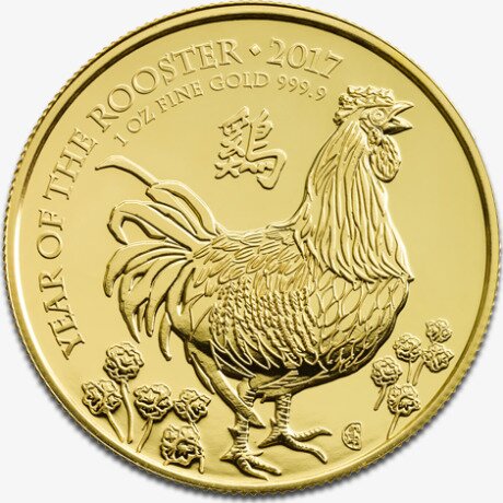 1 Uncja Lunar UK Rok Koguta Złota moneta | 2017 | II kat.