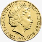 Золотая монета Лунар Великобритании Год Овцы 1 унция 2015 (Lunar UK Sheep) 2-й Вариант