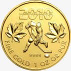Золотая монета Канадский кленовый лист 1 унция 2010 Олимпийские Игры в Ванкувере (Maple Leaf)