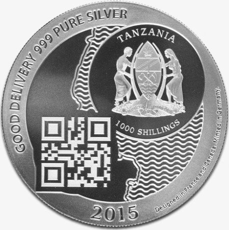 1 Uncja Vera Zanzibar Srebrna Moneta | 2015 | Proof