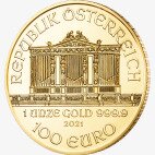 Золотая монета Венская Филармония 1 унция 2021 (Vienna Philharmonic)