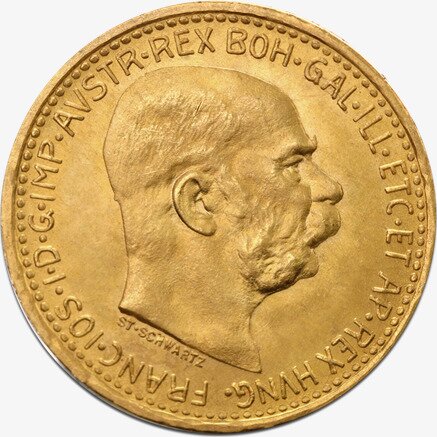10 Koron Austriackich Franciszek Józef I Złota Moneta | 1892 - 1916