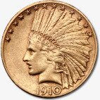 Золотая монета 10 Долларов "Голова Индейца" 1908-1933 "Indian Head"
