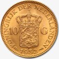 10 Fiorini Olandesi d&#039;oro di Guglielmina (1892-1933)