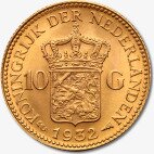 Золотая монета 10 Гульденов Вильгельмины 1892-1933 Нидерланды (Dutch Guilders Wilhelmina)