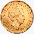 10 Fiorini Olandesi d&#039;oro di Guglielmina (1892-1933)