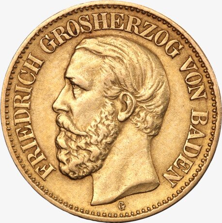 10 Marcos Gran Duque Friedrich I Baden | Oro | 1872-1901