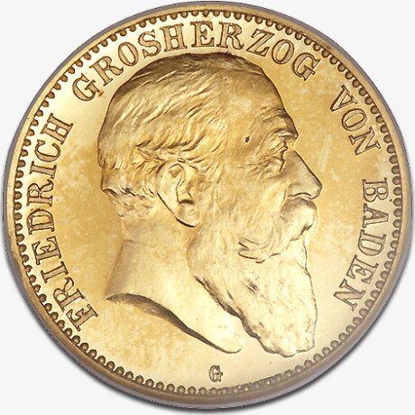 Золотая монета 10 Марок Фридриха I 1902-1907(10 Mark Grand Duke Friedrich I)