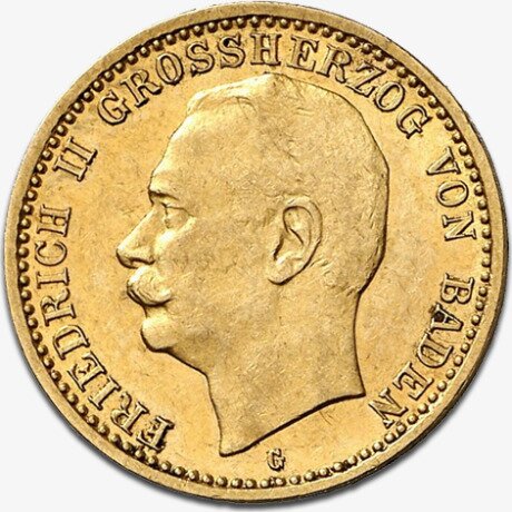 10 Marchi | Gran Duca Federico II del Baden | Oro | 1907-1918
