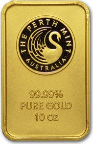 10 oz Lingote de Oro | Perth Mint | Circuladas