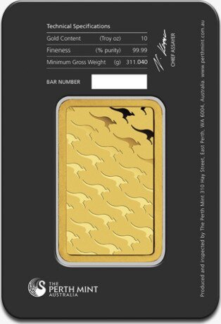 Золотой слиток Пертского монетного двора (Perth Mint) 10 унций