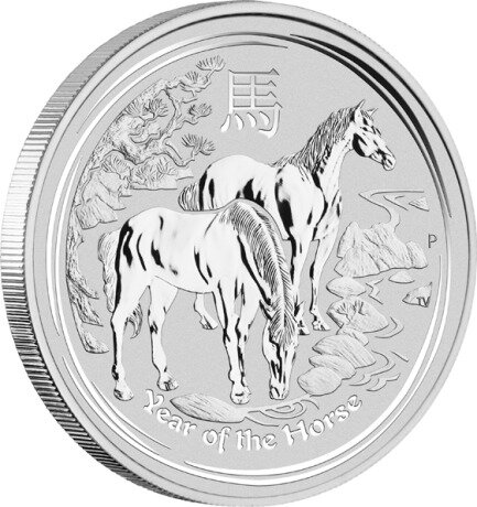 10 oz Lunar II Horse | Silver | 2014