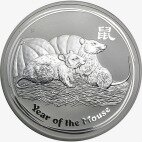 Серебряная монета Лунар II Год Крысы 10 унций 2008 (Lunar II Mouse)