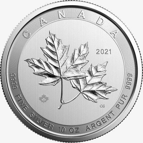 Серебряный Канадский кленовый лист 10 унций (Maple Leaf)