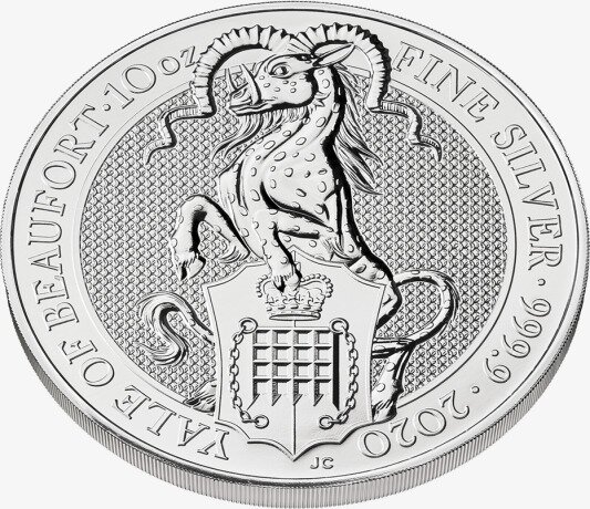 10 oz Queen's Beasts Yale of Beaufort d'argento (2020)