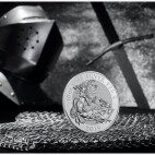 Серебряная монета Святой Георгий и Дракон 10 унций 2019