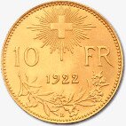Вренели (Vreneli) 10 франков 1911-1922 Золотая монета Швейцарии