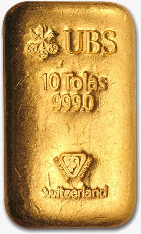 Золотой слиток 10 Толас UBS