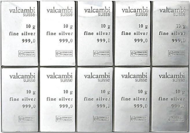 10 x 10g CombiBar® | Silber | Valcambi