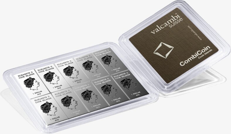10 x 10g Combicoin Silber-Münztafel | Valcambi