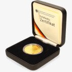 Золотая монета 100 Евро 2015 ЮНЕСКО Долина Верхнего-Среднего Рейна F (Штутгарт)
