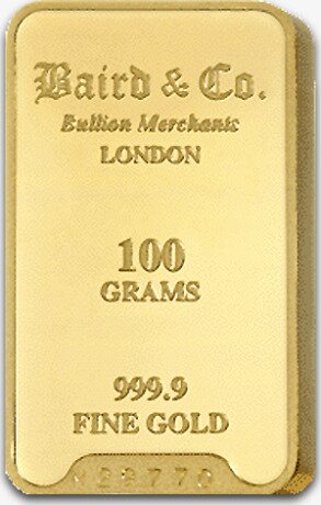 100g Gold Bar | Baird & Co.