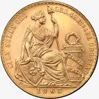 Золотая монета 100 Перуанских Солей Разных Лет (100 Peruvian Soles)