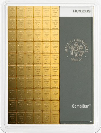 100 x 1 g CombiBar® Złota Sztabka | Heraeus