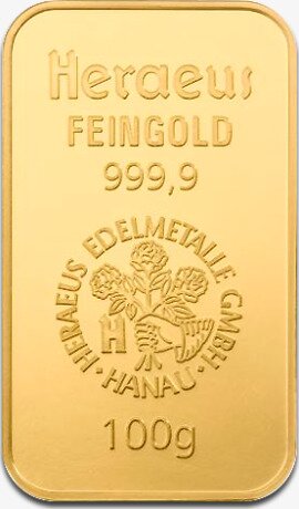 100g Gold Bar | Heraeus | 2nd choice