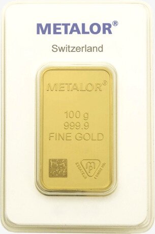 100g Lingote de Oro | Metalor