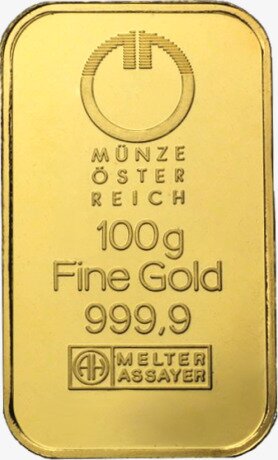 Золотой Слиток Münze Österreich 100г (Монета Австрия)