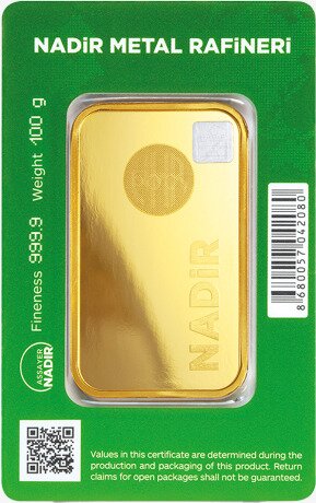 100g Lingotto d'Oro | Nadir Gold | Coniato
